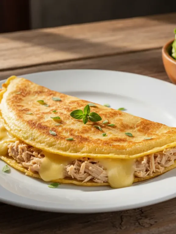 Crepioca Fit De Frango Com Queijo
