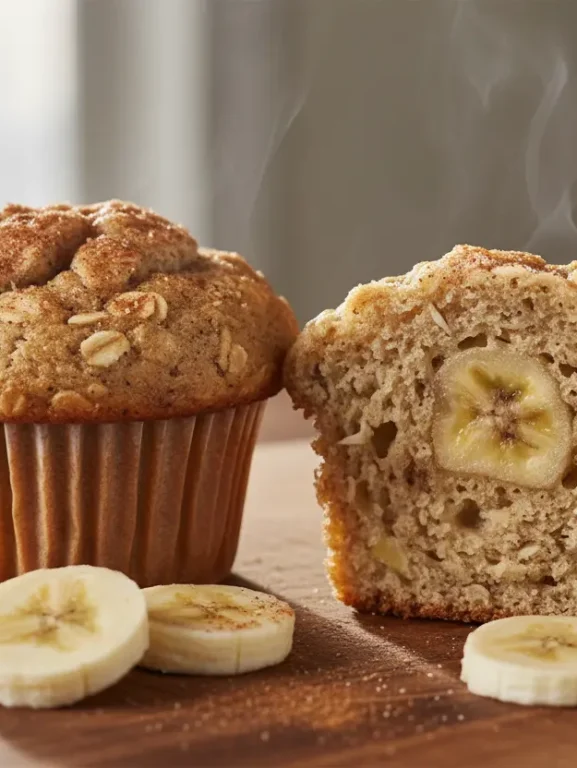 Muffin De Banana Com Aveia