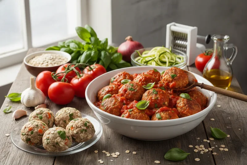Almondegas De Frango Com Aveia E Molho De Tomate Fit