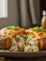 Batata doce recheada fit
