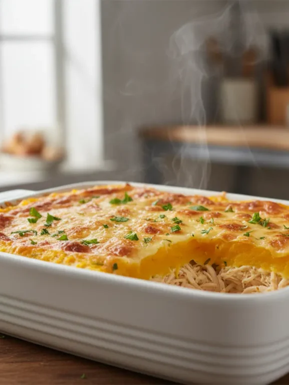 Escondidinho de abobora com frango desfiado fit