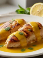 frango grelhado com molho de manga e hortela fit