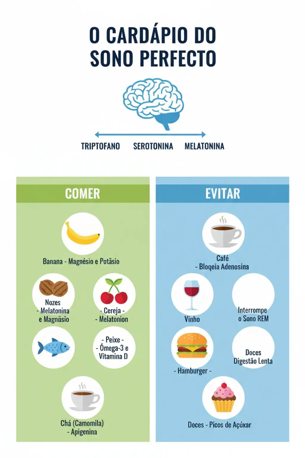 Alimentos para dormir melhor o guia da nutrição funcional 1 Infográfico da receita