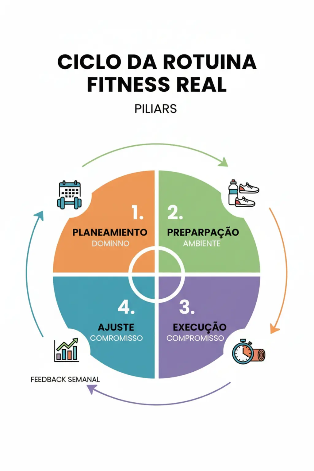 Como organizar a rotina fitness e manter a constância real 1 Infográfico da receita