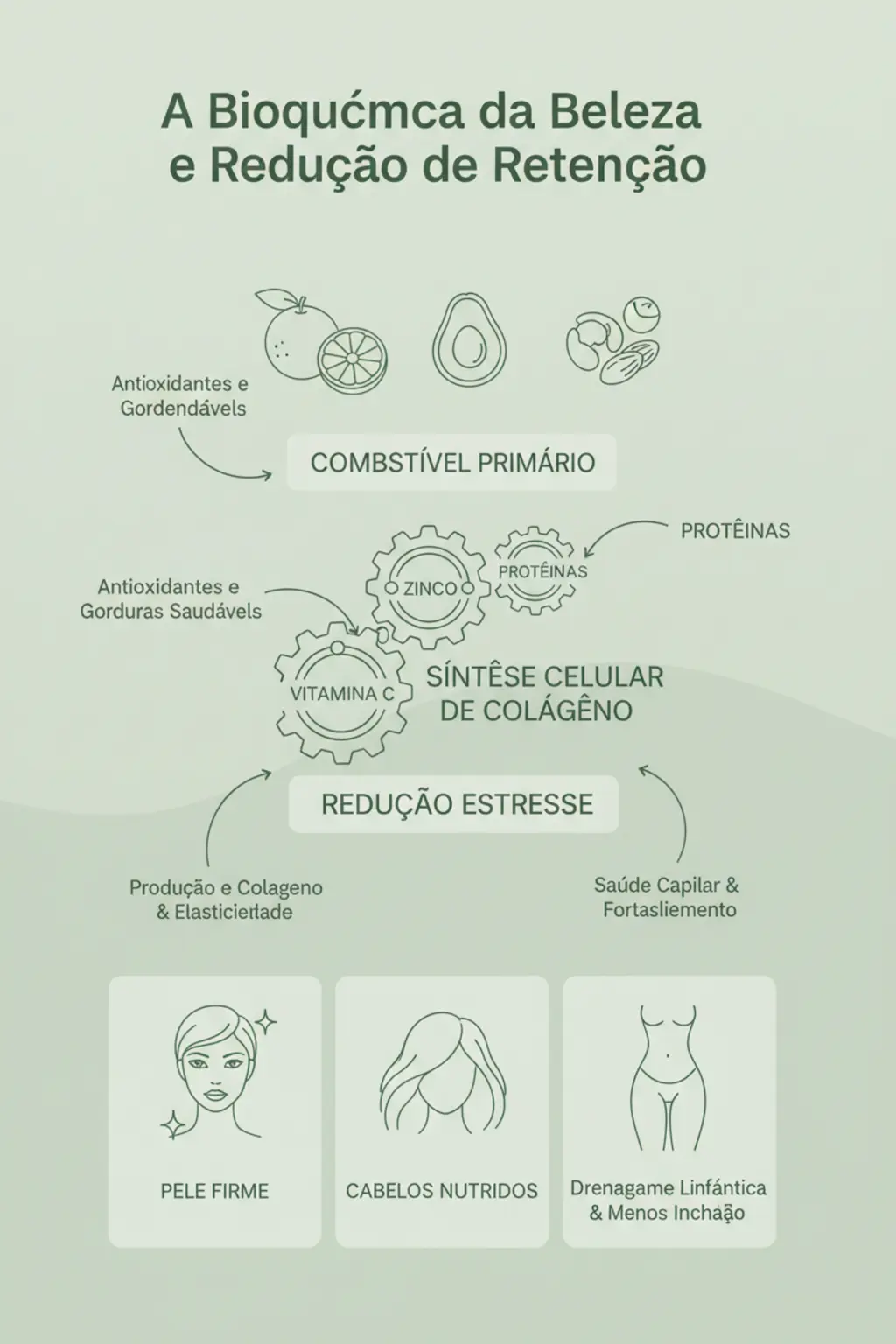 Nutrição estética guia para combater retenção e firmar a pele 1 Infográfico da receita