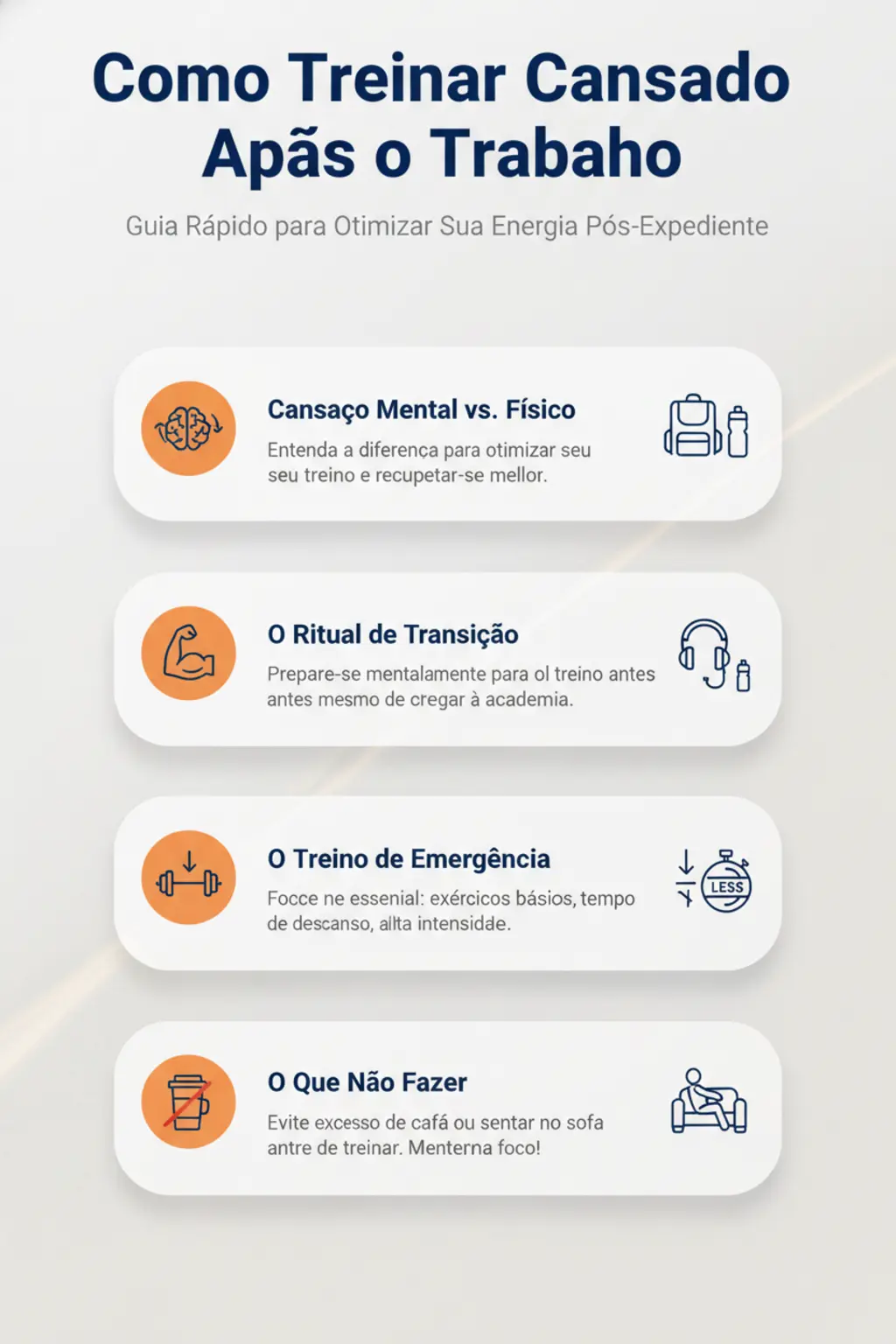 Treinar cansado depois do trabalho e como manter a constância real 1 Infográfico da receita