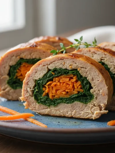 Rocambole De Carne Moida Recheado Com Vegetais Fit