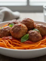 Spaghetti De Cenoura Com Almondegas De Patinho Fit